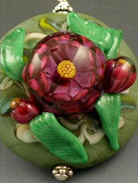 lampwork bead - alaska sea otter